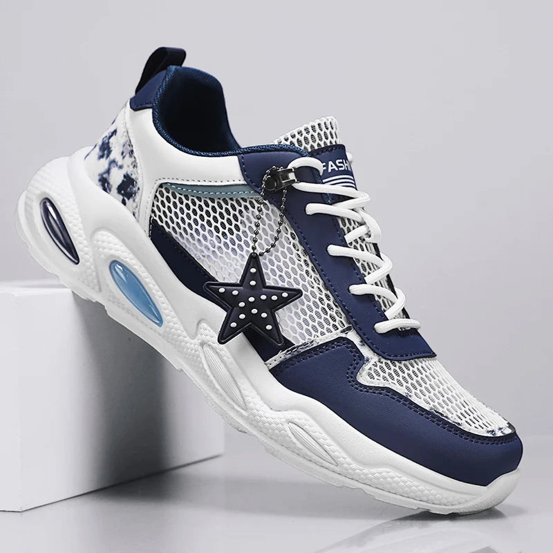 Men's Summer Fresh Breathable Mesh Casual Sneakers Original Comfort Lightweight Sports Running Shoes for Men Best Outdoor Running Shoes