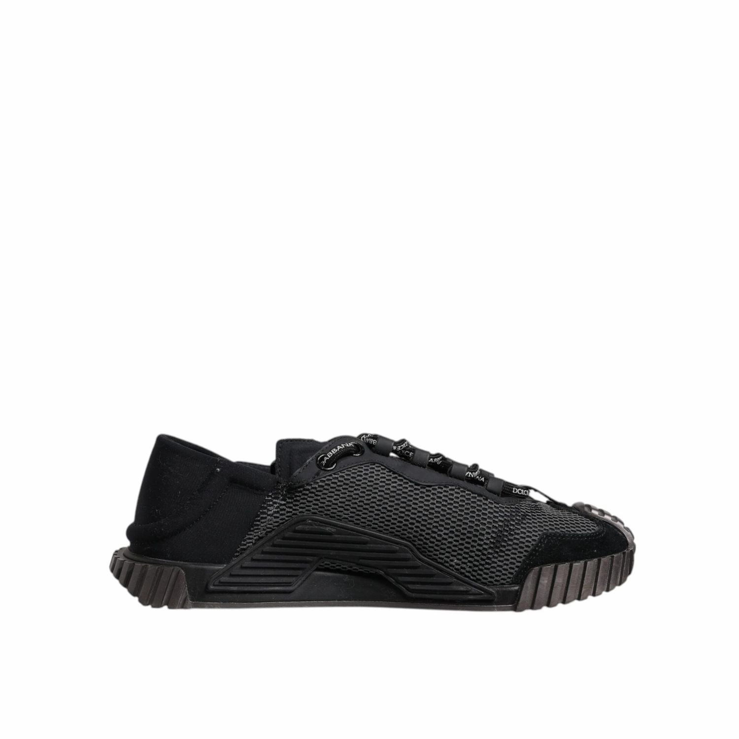 Tennis Sneakers Dolce & Gabbana Black Silver Logo Low Top Men Sneakers Shoes