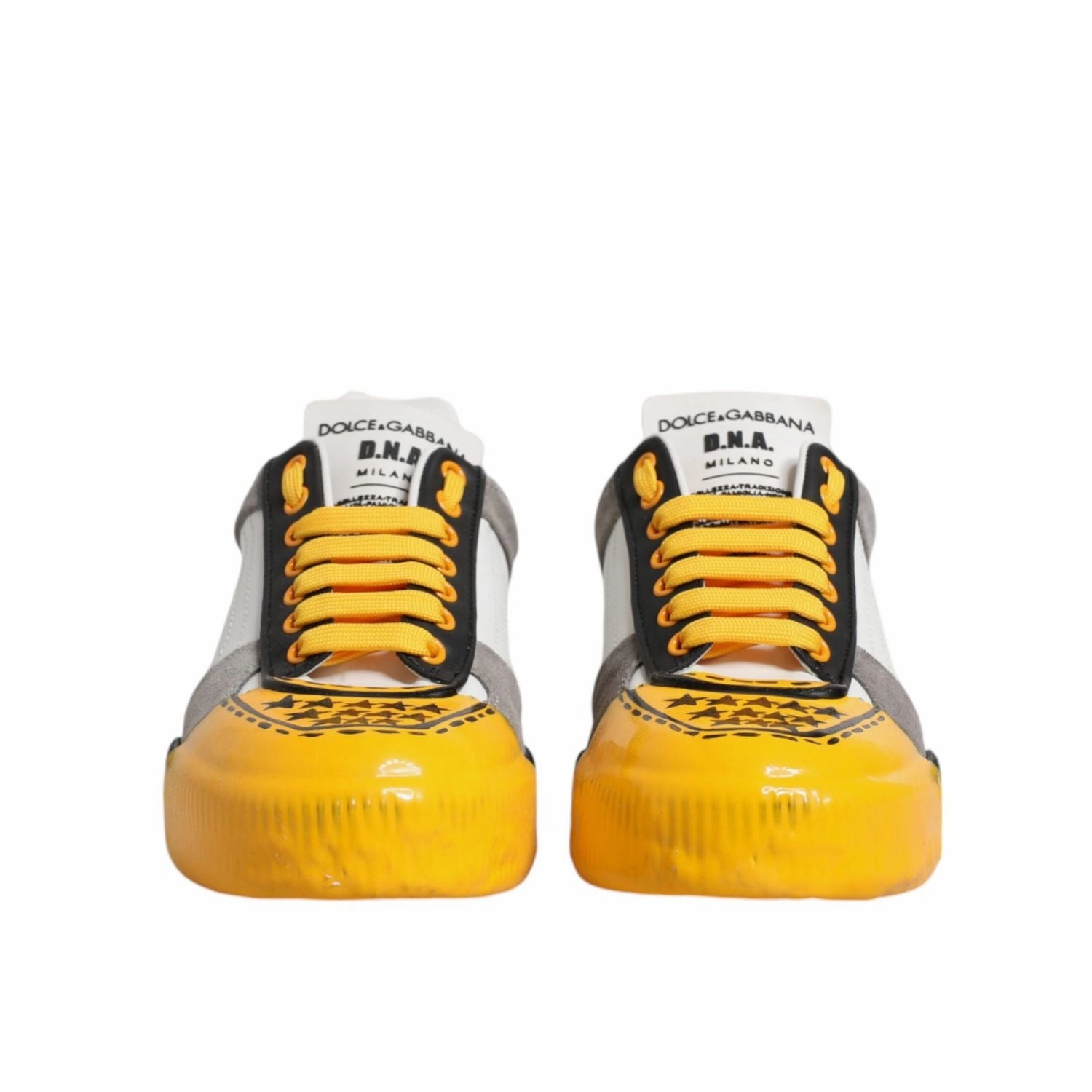 Dolce & Gabbana Multicolor Leather DNA Low Top Sneakers Shoes Range Exp Low-top Sneakers