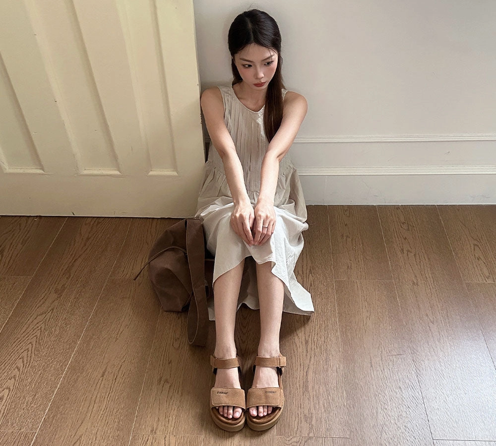 Sandals For Women EVERAU Women Adjustable Hook and Loop Slingback Summer Sandals Carla