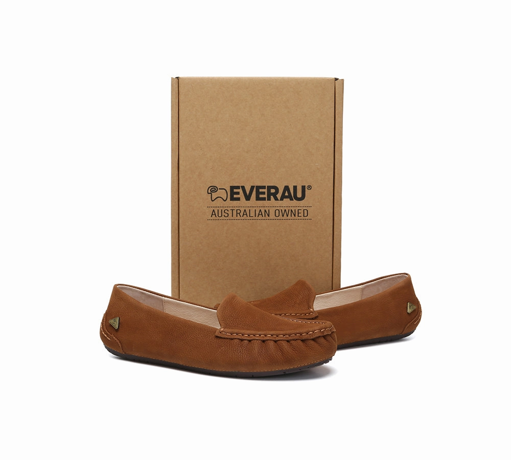 Flat Feet Nursing Shoes EVERAU Women Suede Leather Casual Summer Moccasins Morris