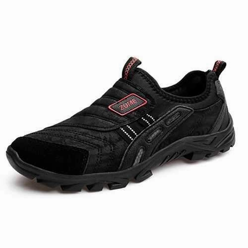 Zero Drop Trail Running Shoes US Size 6.5-10.5 Men Sport Shoes Casual Suede Slip On Running Outdoor Athletic Shoes