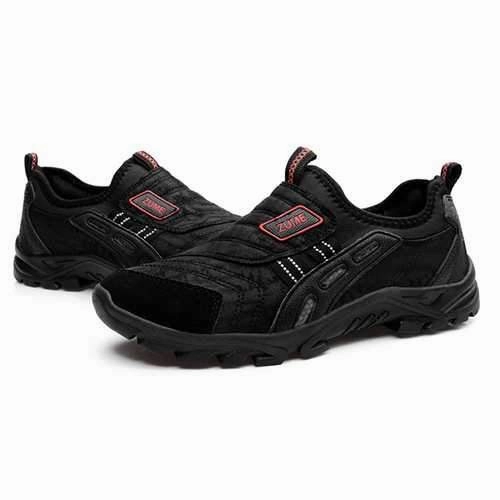 US Size 6.5-10.5 Men Sport Shoes Casual Suede Slip On Running Outdoor Athletic Shoes Running Shoes Flat Wide Feet