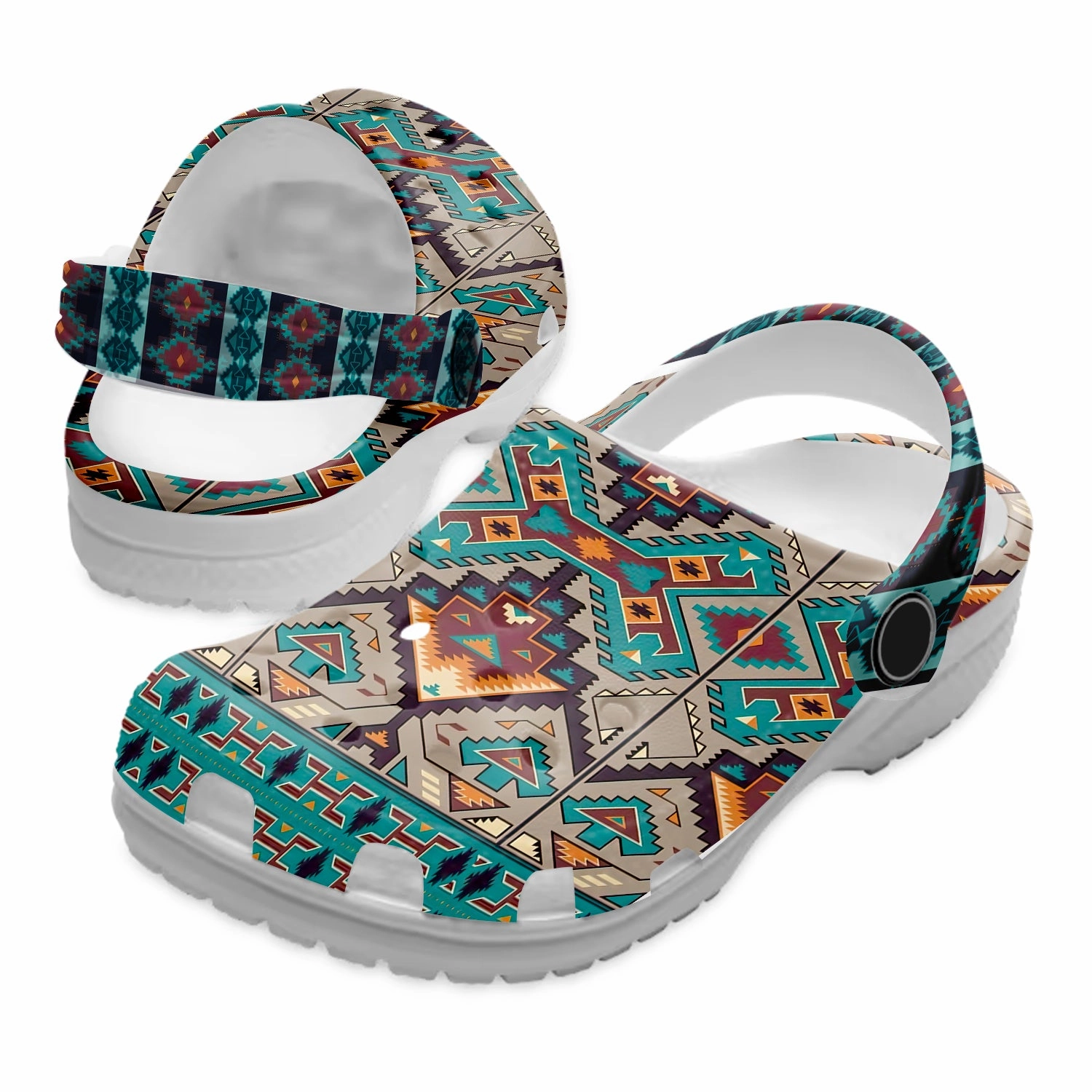 Native Pattern Clog Shoes For Adult and Kid 89145 New Sandals Whitehouse Resort