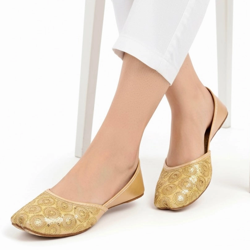 Patterned Flats Shoes M0746 khussa-R34-3