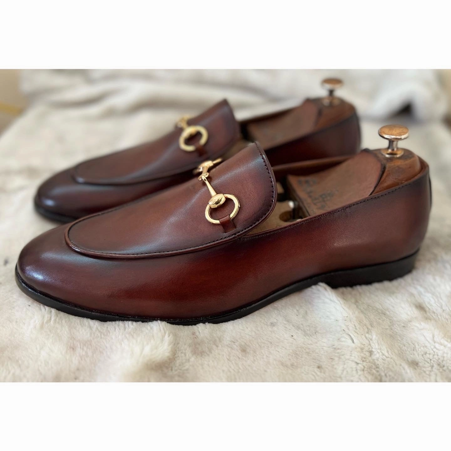 Horsebit Loafers Brown Leather Loafers On Sale