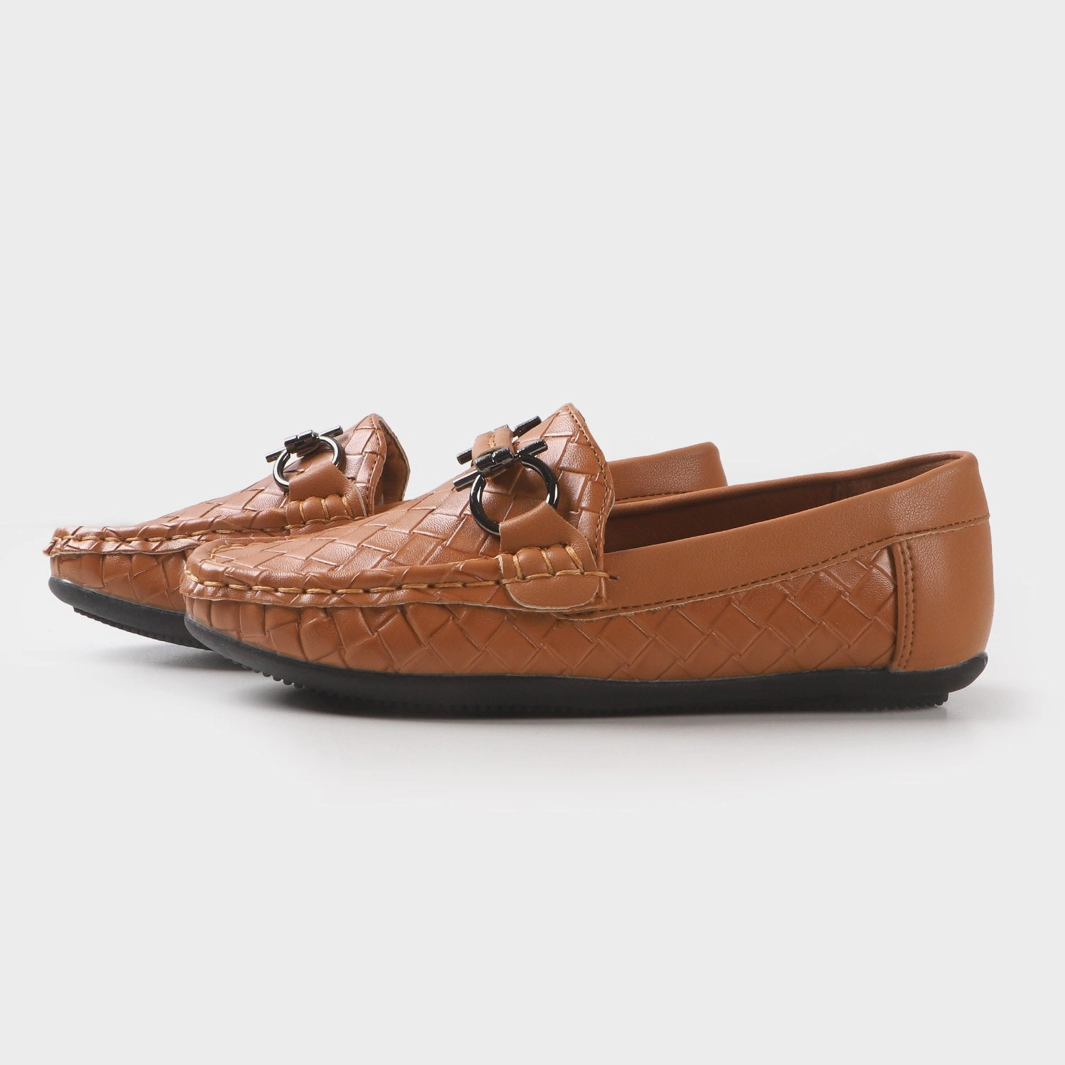 Boys loafers 202109-8 - CAMEL Sequin Loafers