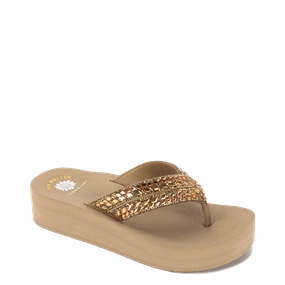 Gel Cushion Flip Flops Brandy Taupe