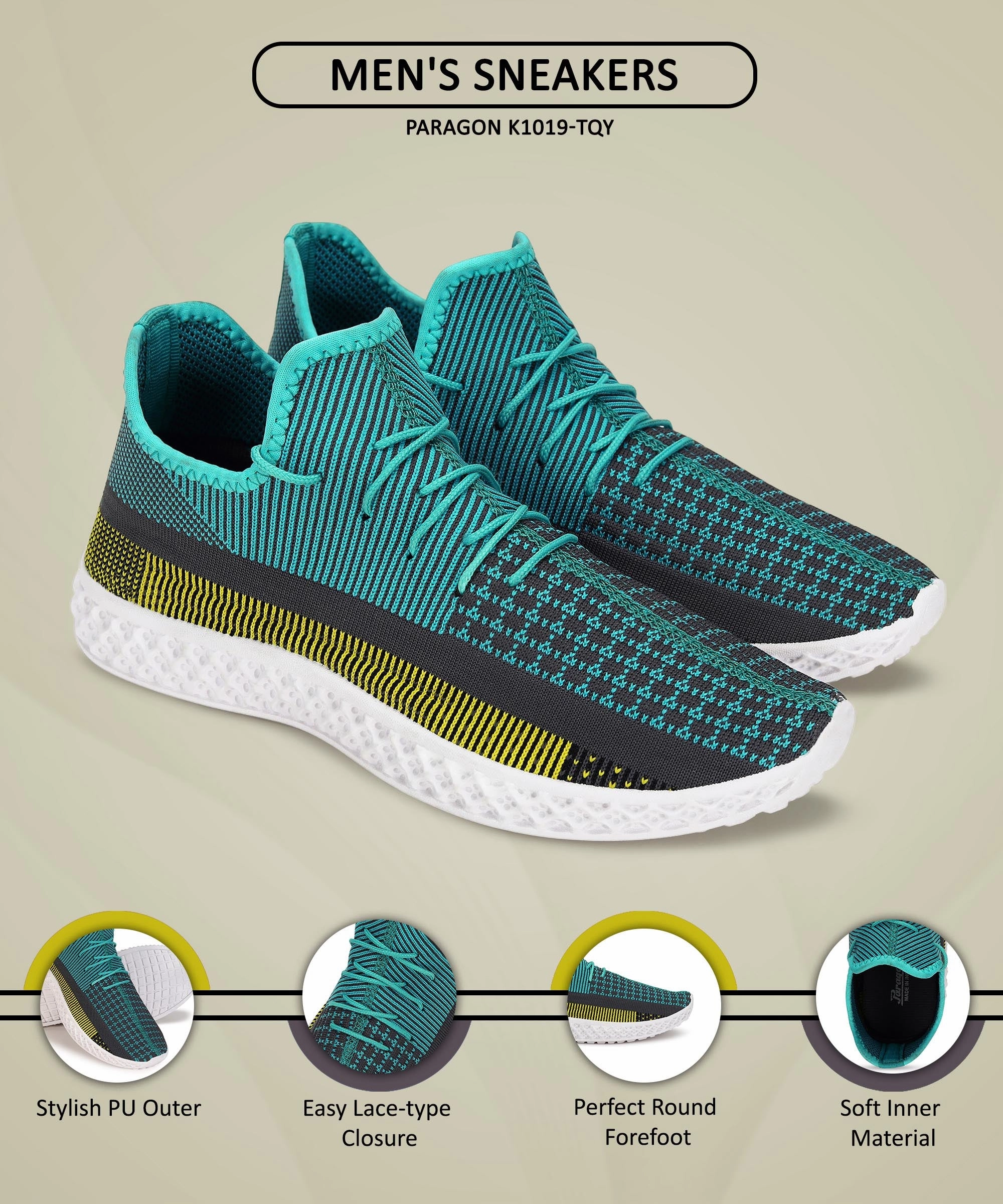 Paragon K1019G Men Casual Shoes | Stylish Walking Outdoor Shoes for Everyday Wear | Smart & Trendy Design  | Comfortable Cushioned Soles White Open Toed Shoes Business Casual