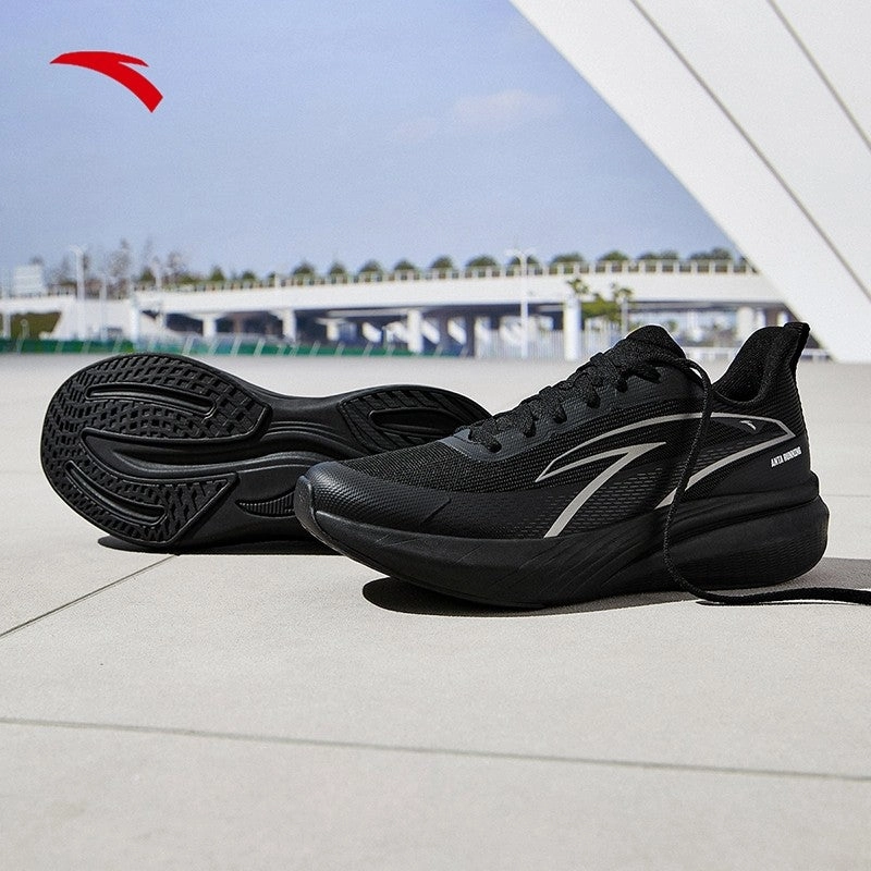 ANTA Men YUNZONG Running Shoes 1125A5522-6 -Black/Silver(Kasut Larian Lelaki) Running Shoes With Excellent Arch Support