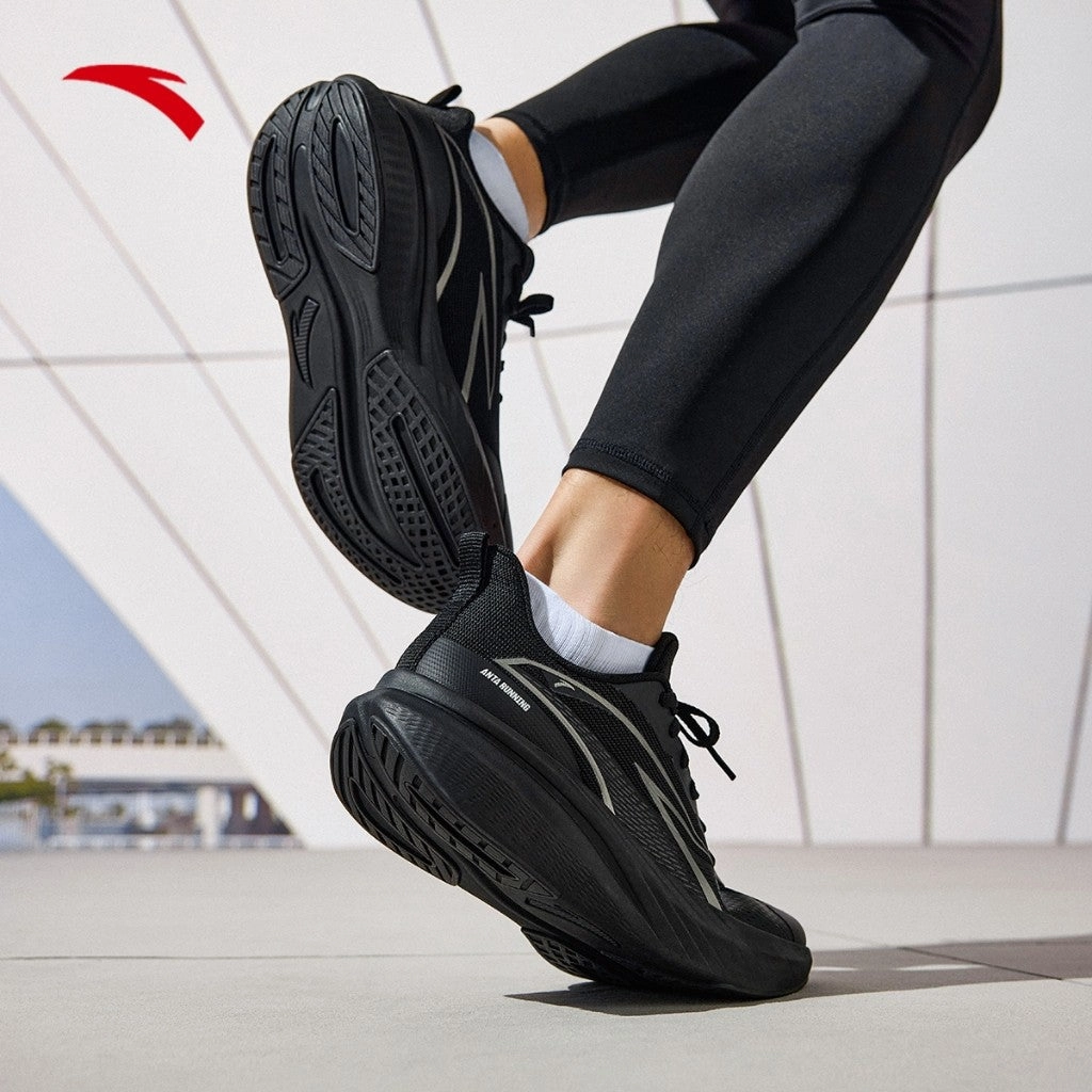 ANTA Men YUNZONG Running Shoes 1125A5522-6 -Black/Silver(Kasut Larian Lelaki) Life Of Running Shoes