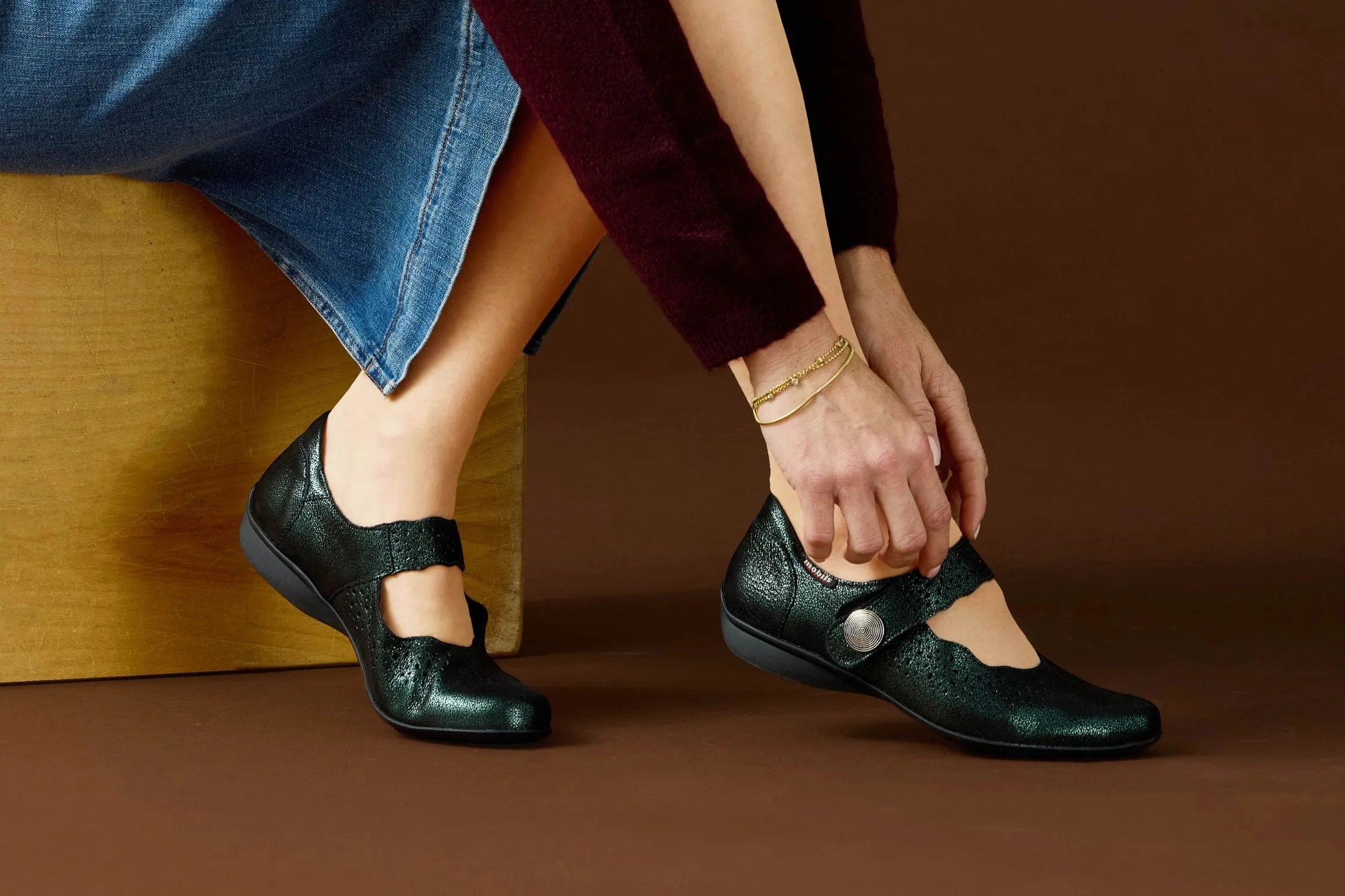 Shoes For Flat Foot Fabienne - Bottle Green