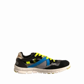 Dolce & Gabbana Multicolor Suede Low Top Sneakers Shoes Cloud Running Sneakers