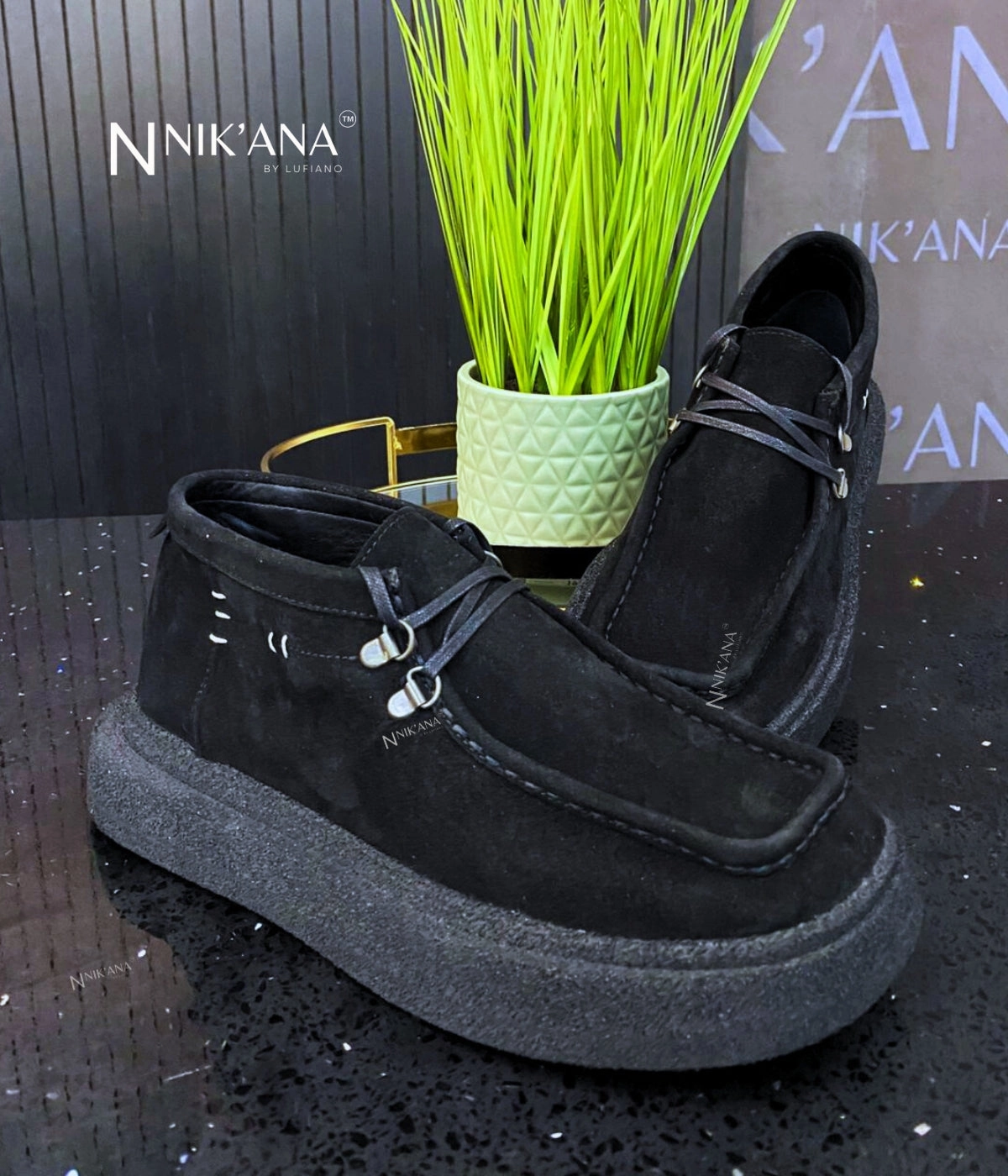 iLVi060-Lace up: Black Rainbow Shops Flat Shoes