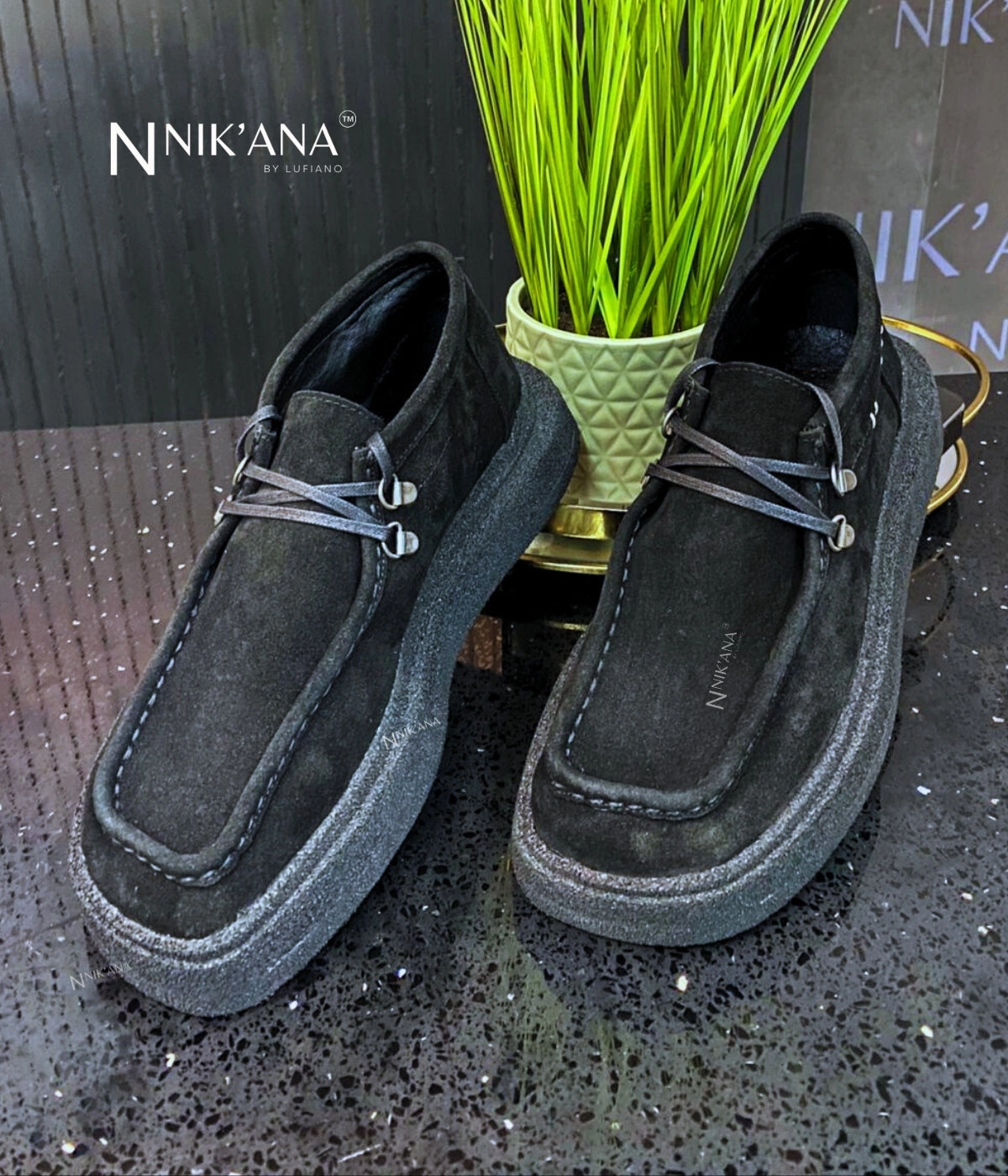 See Through Flat Shoes iLVi060-Lace up: Black