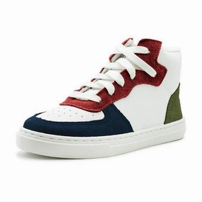 Paint Sneakers Cienta Leather Hi Top Sneaker 81040 ( Little Kid / Big Kid )