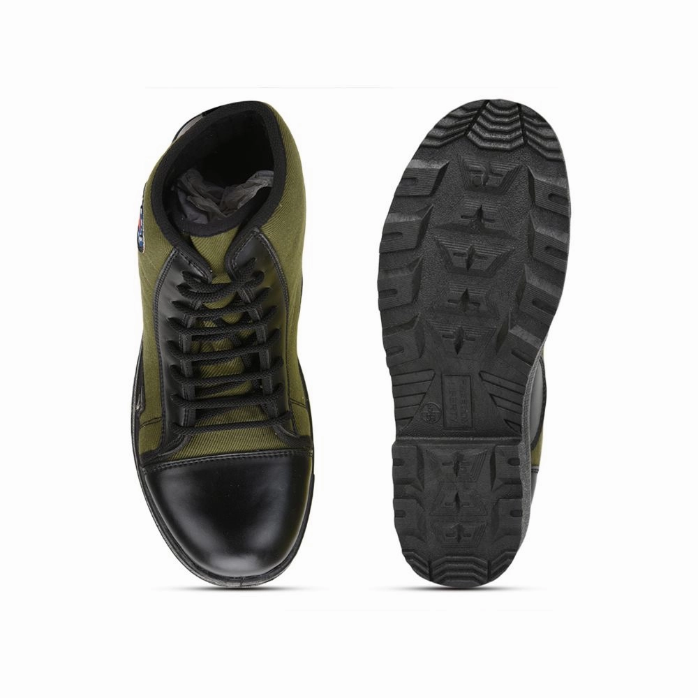 Casual Shoes To Wear In Office Freedom Olive Green Lacing Jungle Boot For Men JUNGLESHOE By Liberty