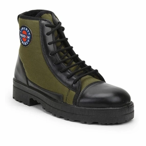 Freedom Olive Green Lacing Jungle Boot For Men JUNGLESHOE By Liberty Austin Casual Shoes