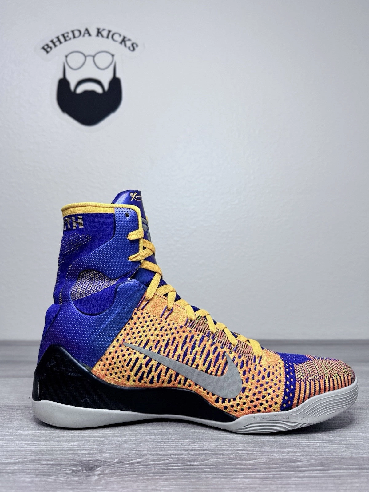 Size 11.5 - Nike Kobe 9 IX Elite Showtime Team Collection Lakers 630847-500 Asics Gel-kayano 28 Running Shoe