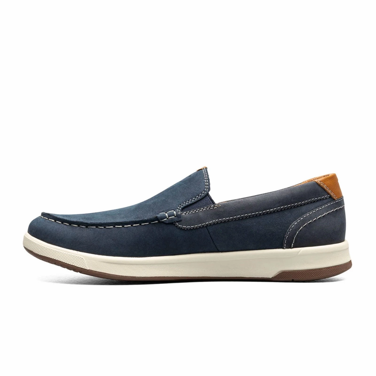Skechers Casual Shoes Florsheim Crossover Moc Toe Slip On (Men) - Navy Nubuck/Cognac Milled