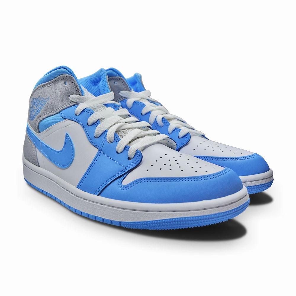 Mens Nike Air Jordan 1 Mid SE - DX9276 100  - White University Blue Asics Shoes For Bad Knees