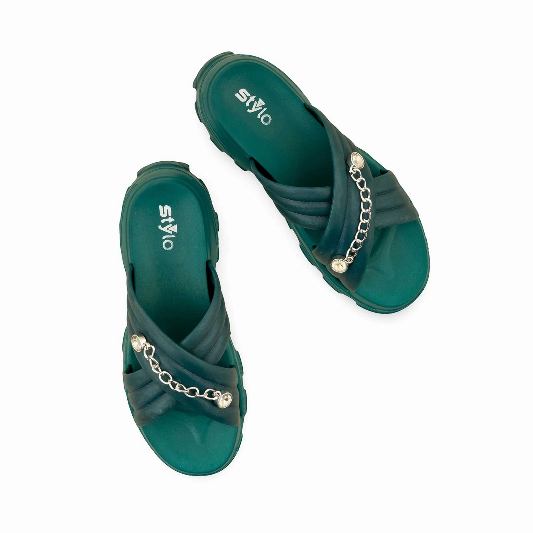 Green Casual Softy For Ladies CL9350 Flat Bride Shoes