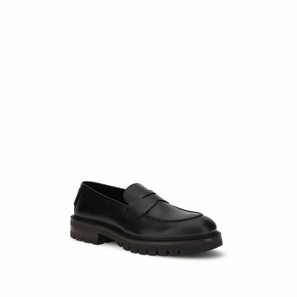 Penny Strap Loafers Ferragamo Black Rubber Slip-On Loafers