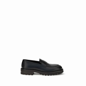 Ferragamo Black Rubber Slip-On Loafers Slip In Loafers