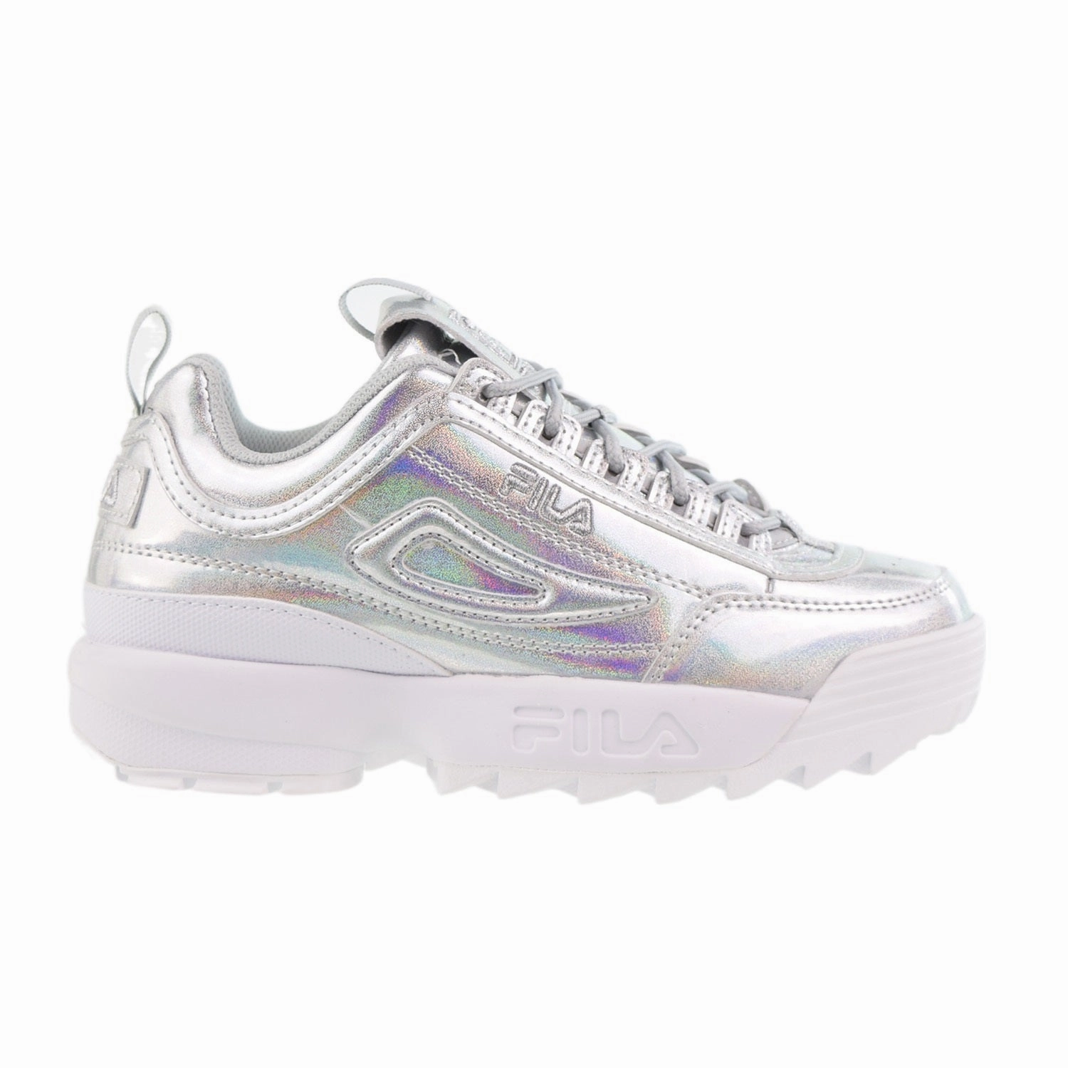 Fila Disruptor II Women's Shoes Iridescent-Silver Flat Shoes Sneakers