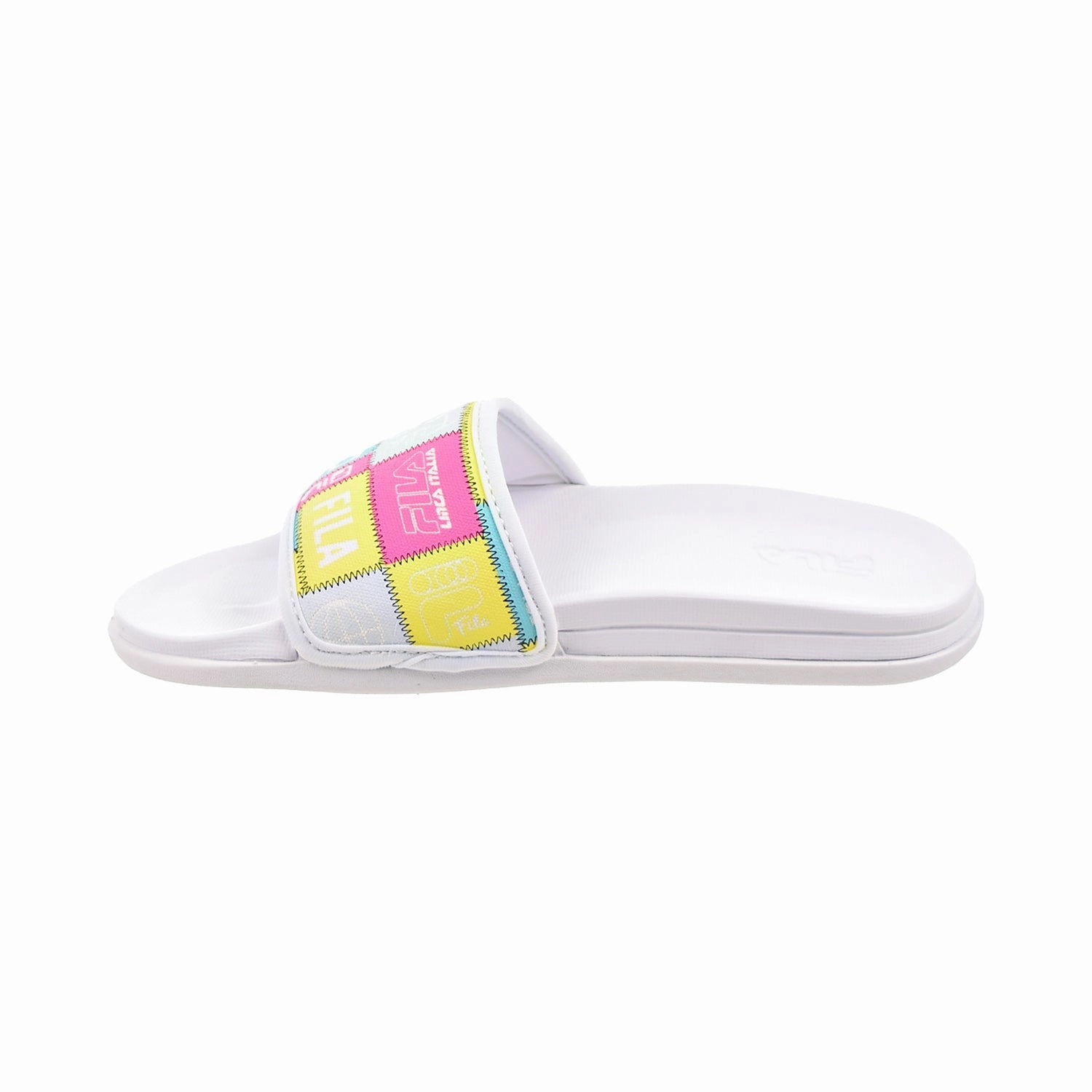 Fila Drifter Lux Patchwork Women's Slide Sandals White-Multi Wrap Around Ankle Sandals