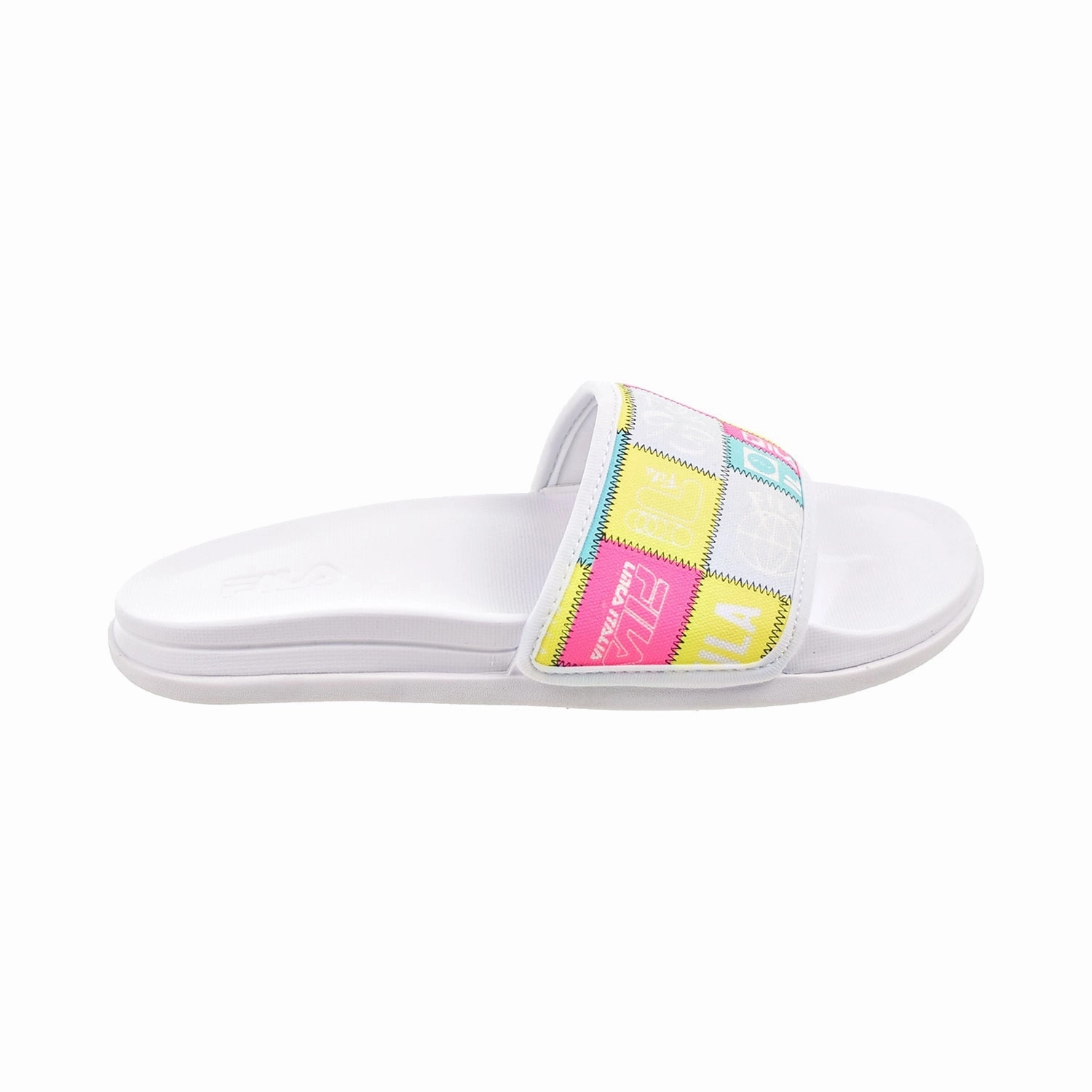 Plantar Fascia Sandals Fila Drifter Lux Patchwork Women's Slide Sandals White-Multi