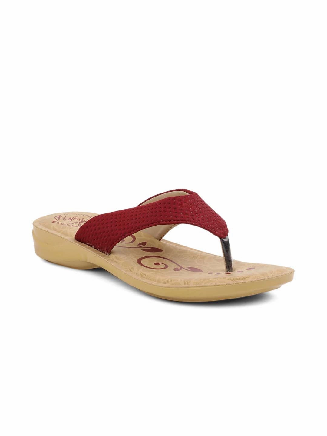 Flip Flops With Heels Uk Women's Solea Maroon Flip Flops