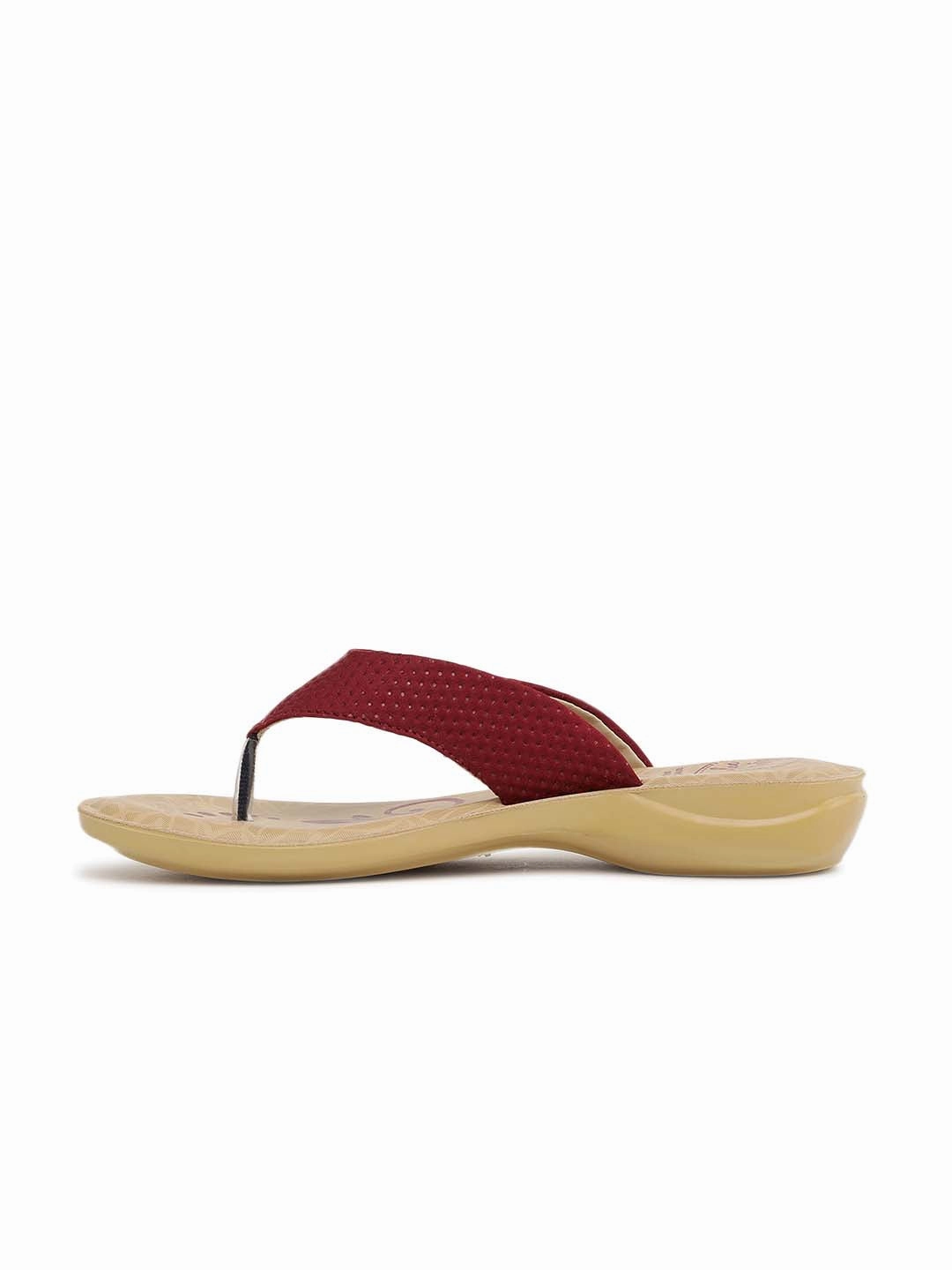 Women's Solea Maroon Flip Flops Flip Flops Fit