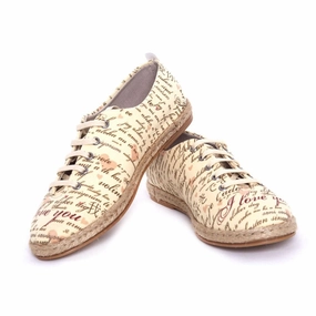 Flat Slip Resistant Shoes I Love You Ballerinas Shoes FBR1223