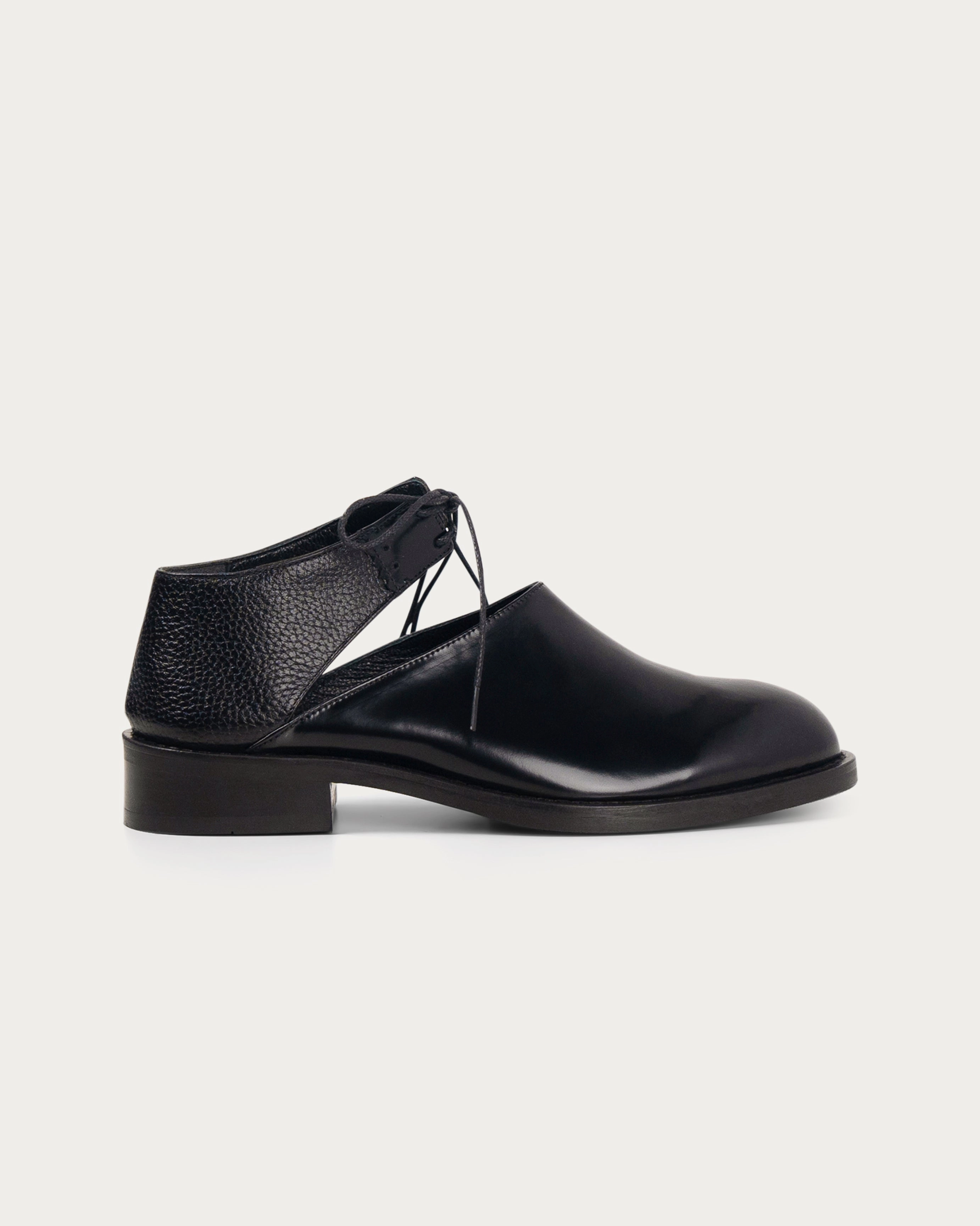 Nina black oxford Flat Suede Shoes