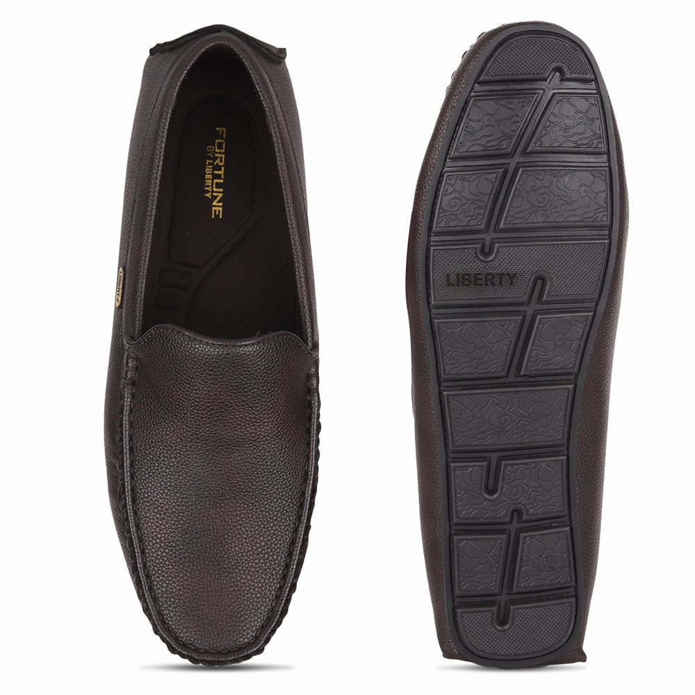 Fortune Brown Loafers For Men VCL-108 By Liberty Loafers Tuxedo