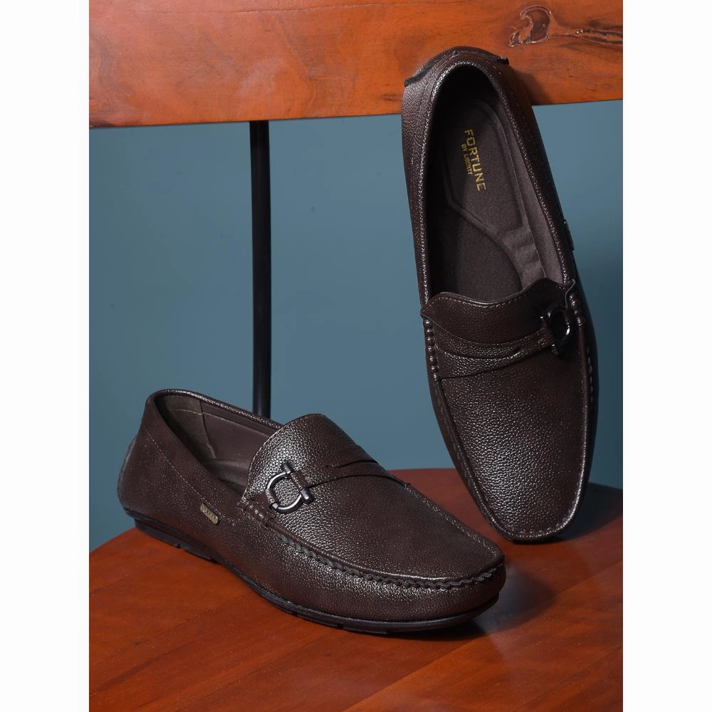 Fortune By Liberty Mens SME-2E Brown Formal Loafers Penny Loafers And Sunday Nights