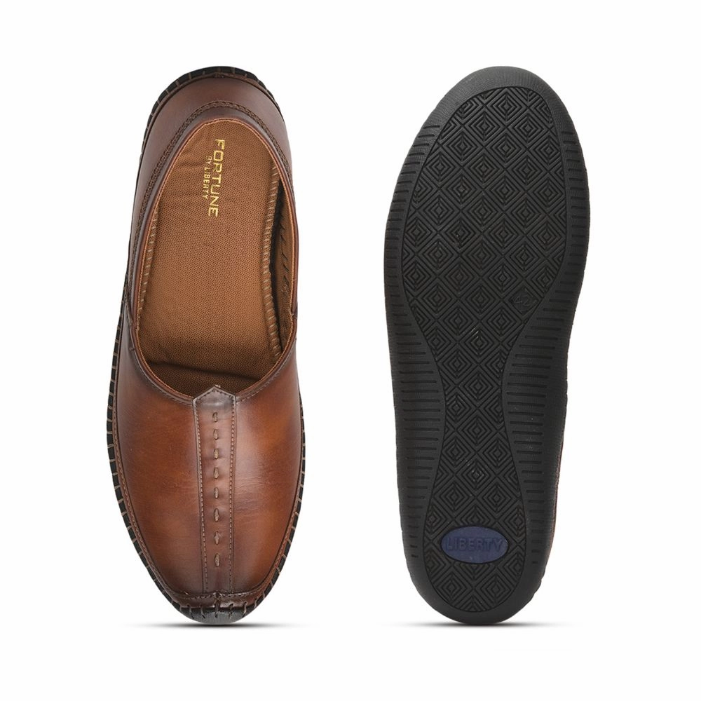 Fortune Tan Casual Mojari For Men BRL-25 By Liberty Casual Wear Running Shoes