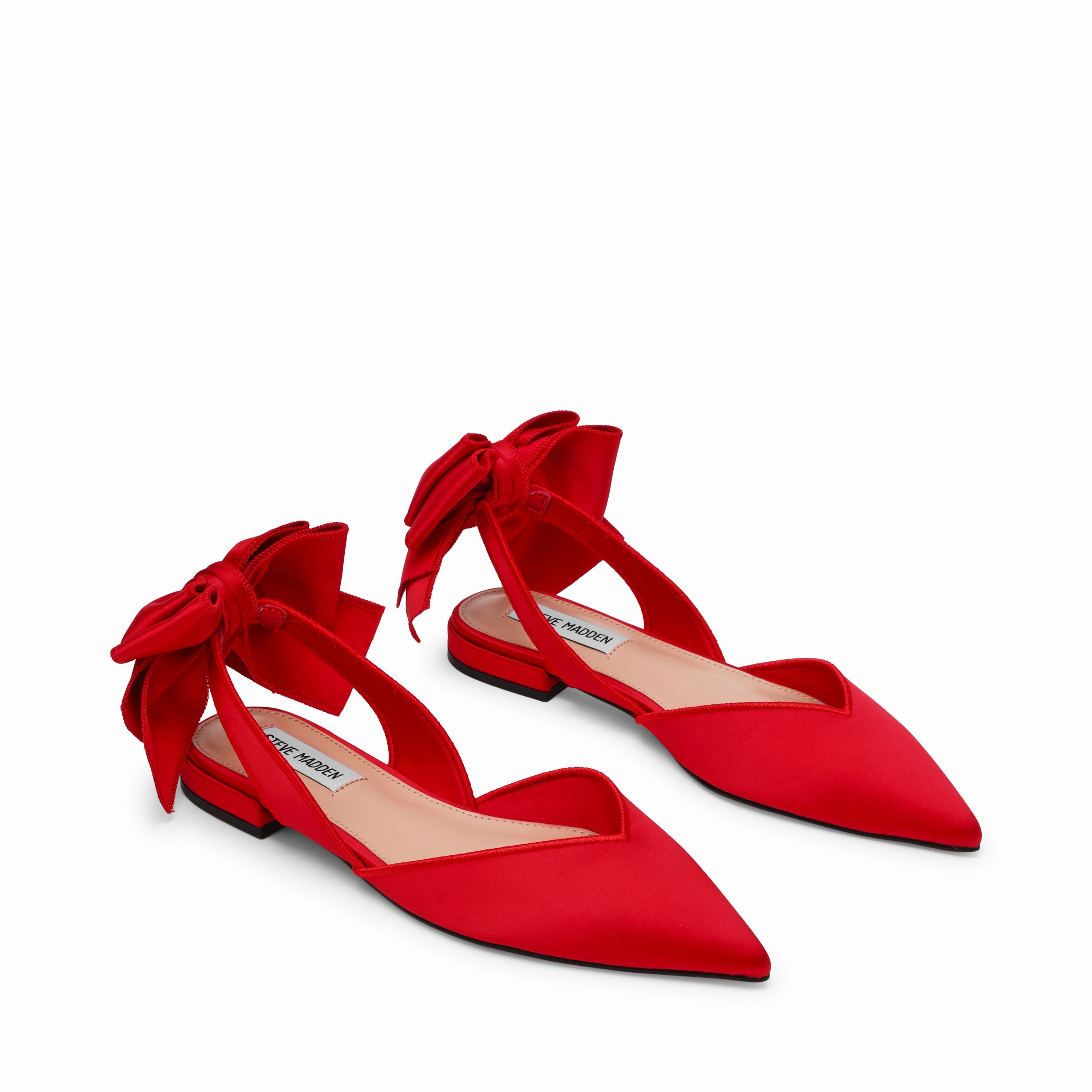 Synthia Flat Shoe RED SATIN Shoes Flats Size 9