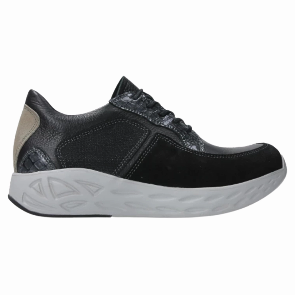 Casual Guys Shoes Wolky Bounce Black Combi Leather Sneaker (Women's)