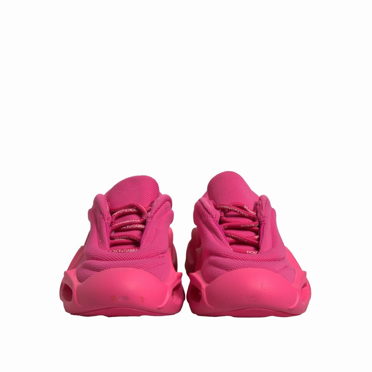 State Sneakers Dolce & Gabbana Pink Wave Low Top Lace Up Men Sneakers Shoes