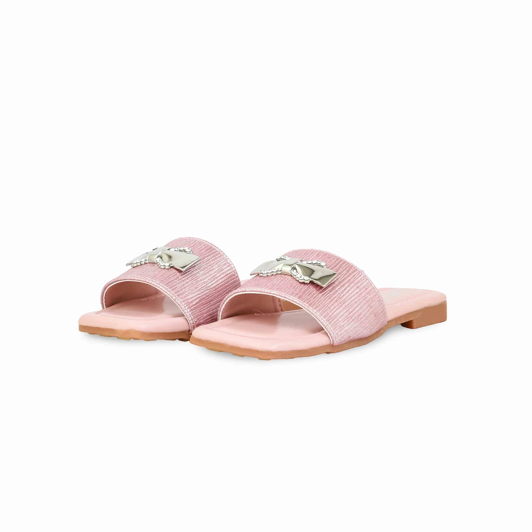 Pretty You Slippers Uk Girls Peach Casual Slipper KD5559