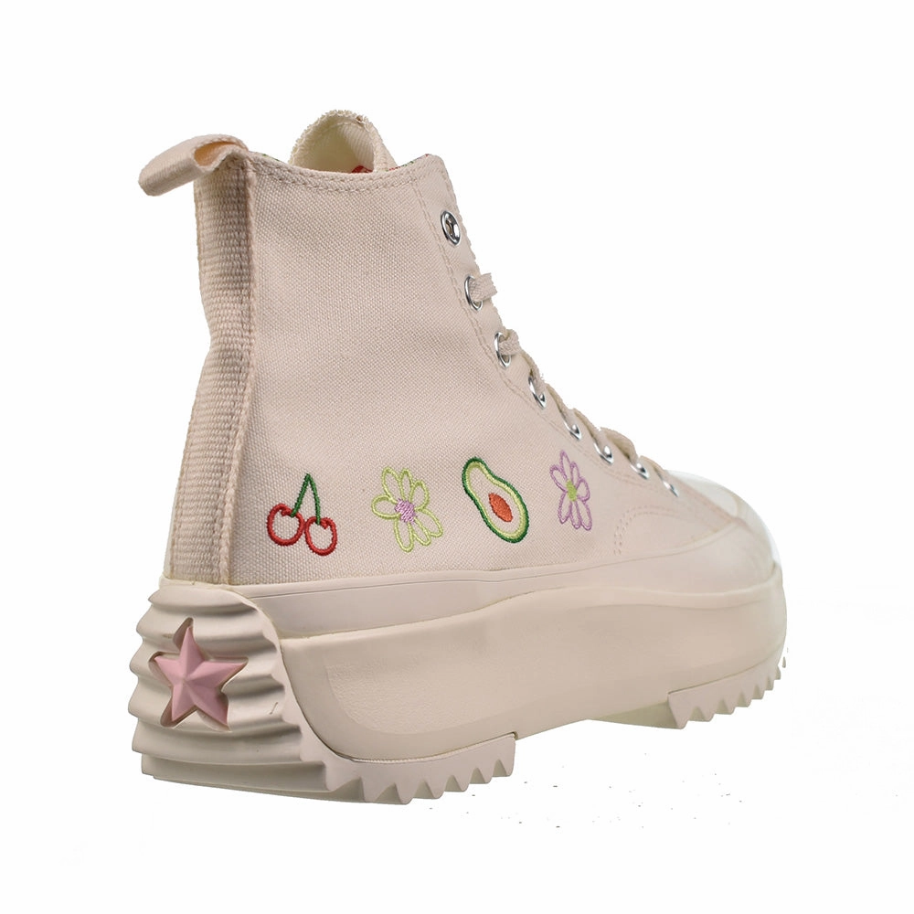 Best Office Casual Shoes Converse Run Star Hike Platform Hi Embroidered Fruits & Florals Mens Shoes Egret