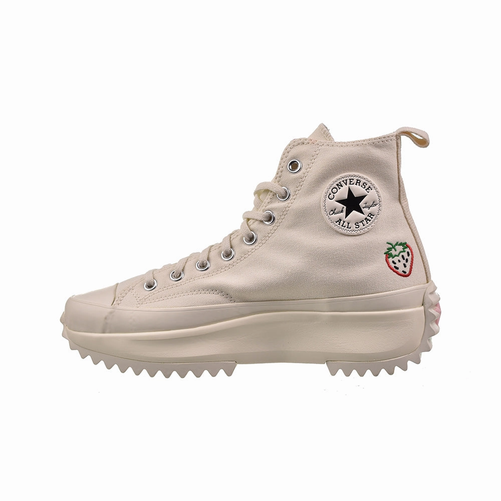 Casual Shoe Memory Foam Converse Run Star Hike Platform Hi Embroidered Fruits & Florals Mens Shoes Egret