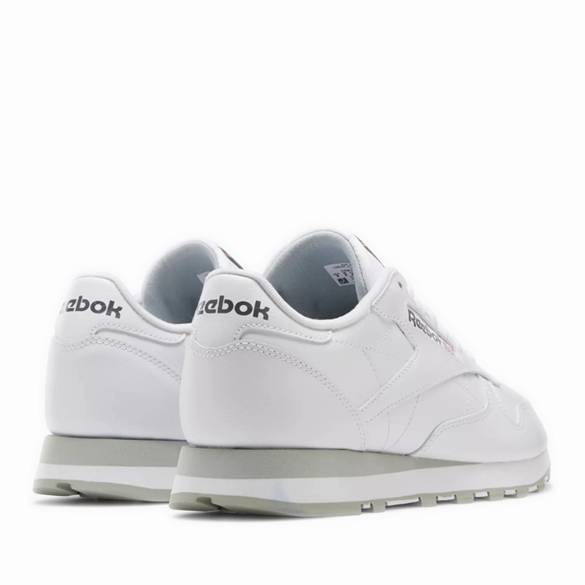 Air Force 1 Sneakers Men's Reebok Classic Leather Shoes - White/Pure Grey