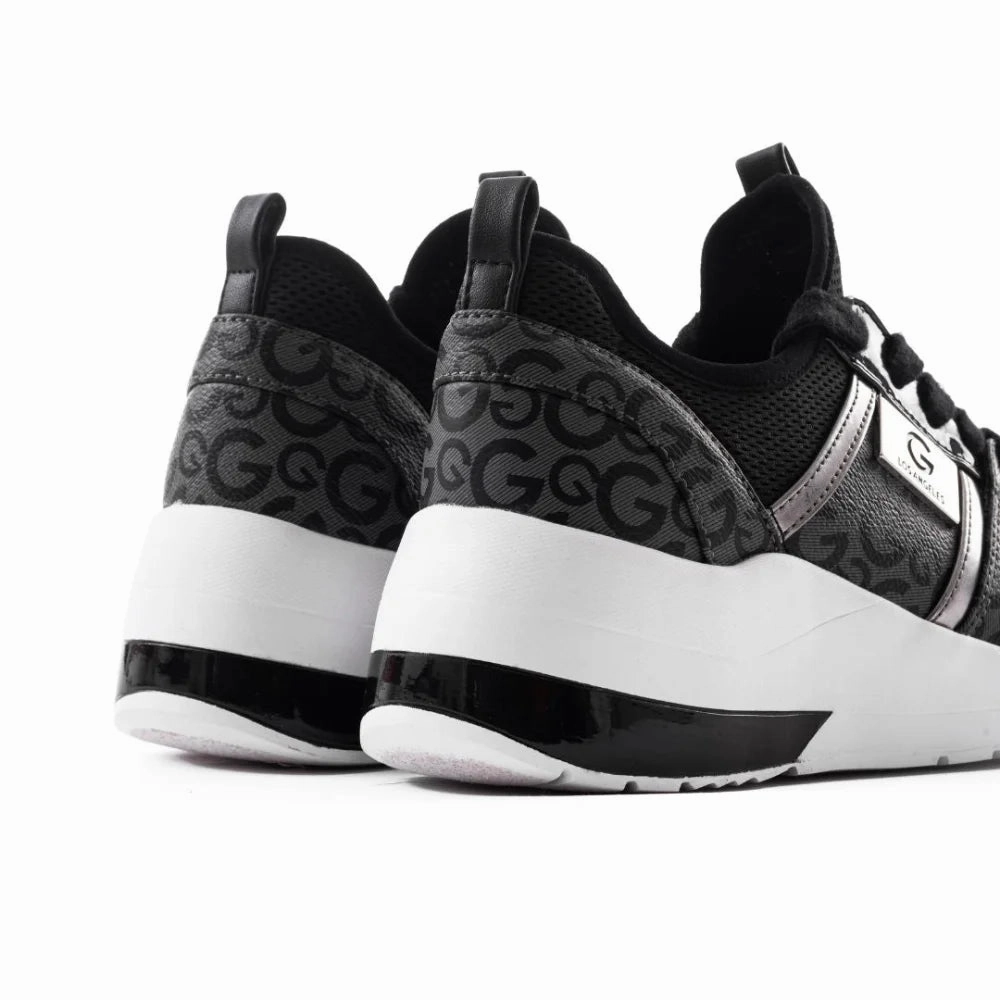 GBG Los Angeles Vercent Sneaker Women - BLK BRN Sneakers With Sparkles