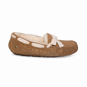 UGG Dakota Sunshine Perf Chestnut Slippers - Women's Thumb Slippers