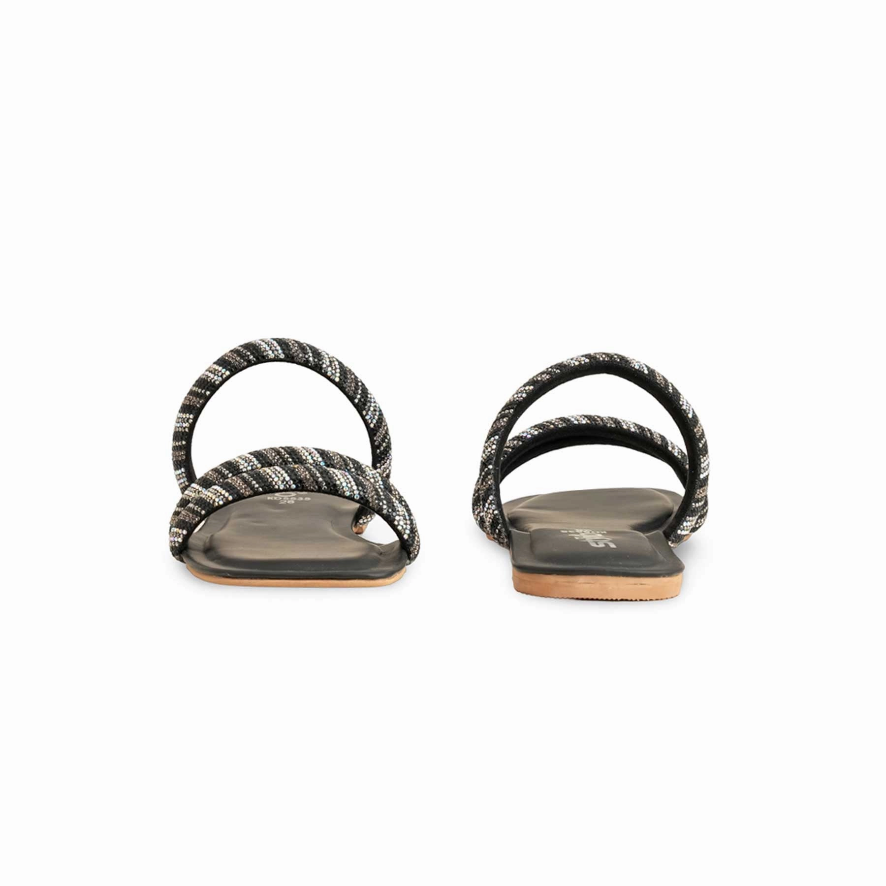 Girls Black Fancy Slipper KD5535 Ducky Slippers