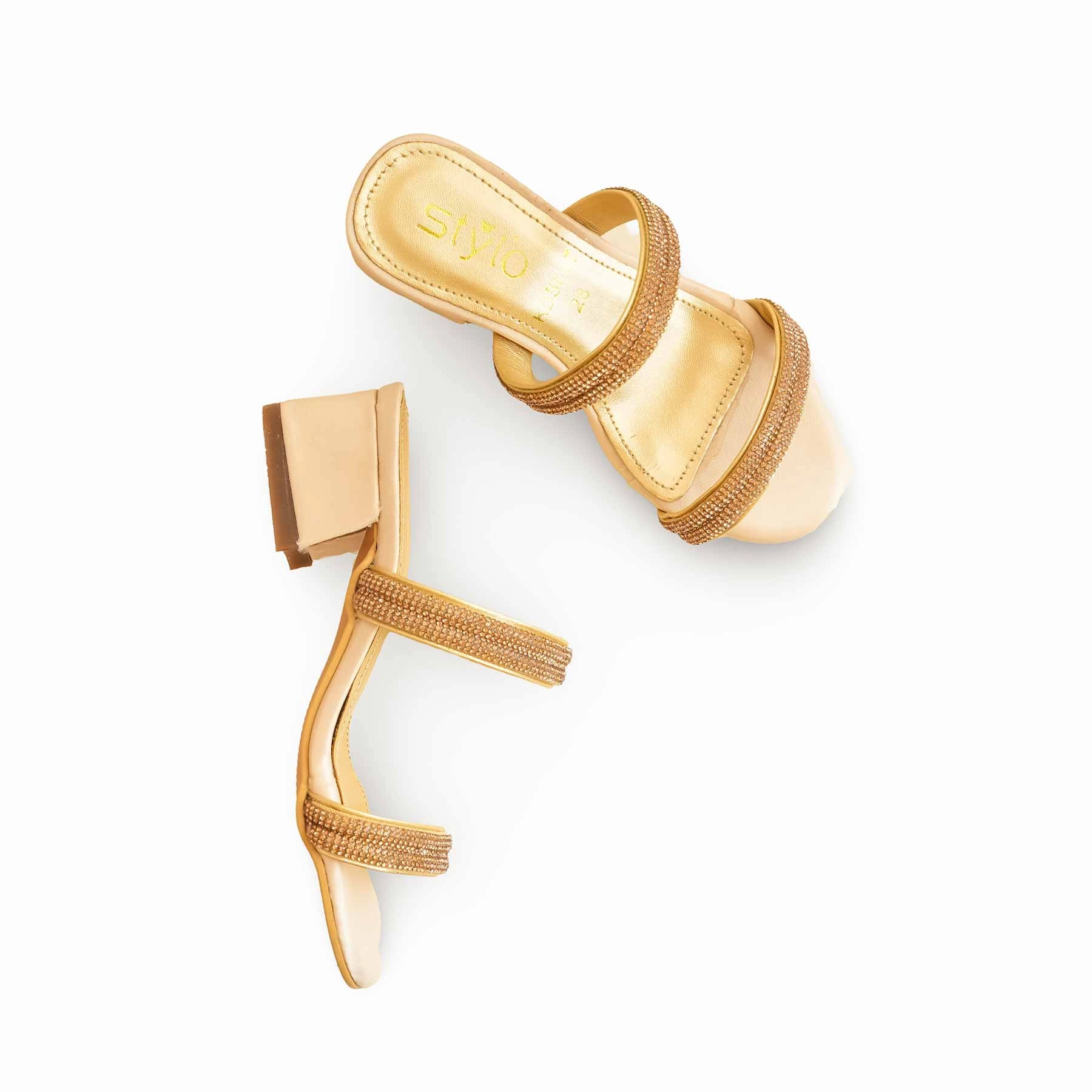 Girls Golden Fancy Slipper KD5667 Plantar Fasciitis Slides