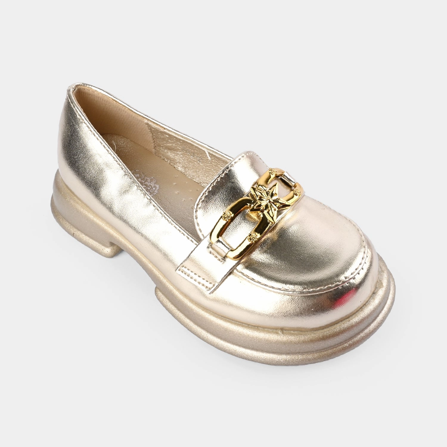 Girls Loafer 703-2-Golden Beaumont Loafers